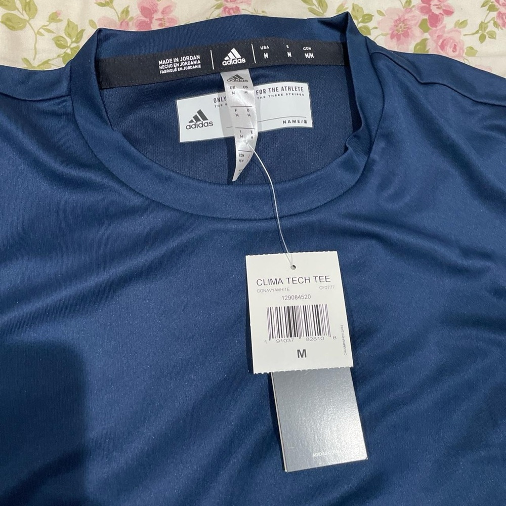 blue adidas shirt